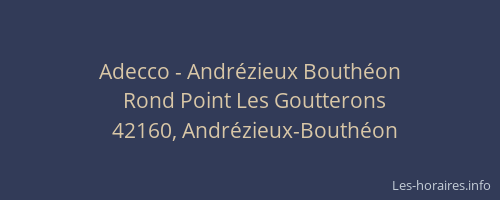 Adecco - Andrézieux Bouthéon