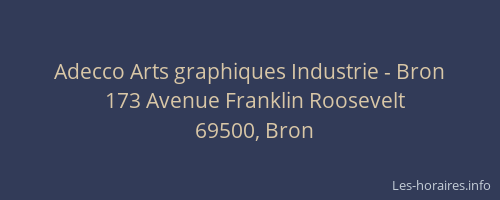 Adecco Arts graphiques Industrie - Bron