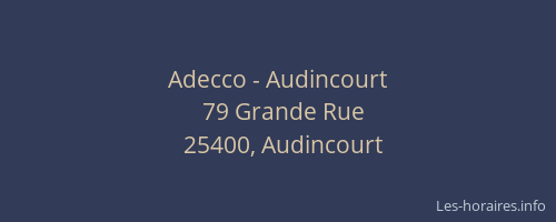 Adecco - Audincourt