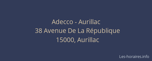 Adecco - Aurillac