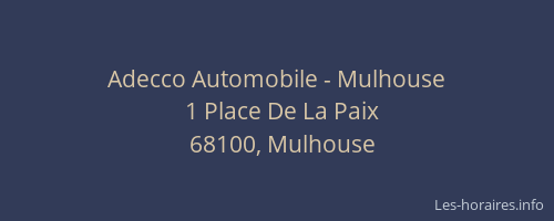 Adecco Automobile - Mulhouse