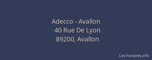 Adecco - Avallon