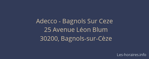Adecco - Bagnols Sur Ceze
