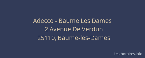 Adecco - Baume Les Dames
