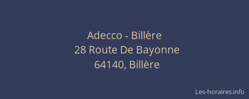 Adecco - Bill&egrave;re