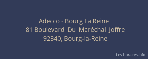 Adecco - Bourg La Reine