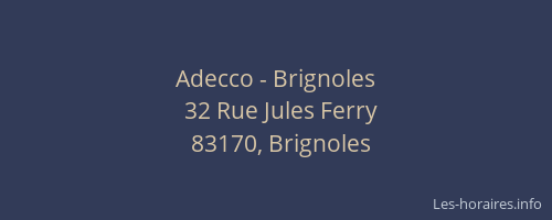 Adecco - Brignoles