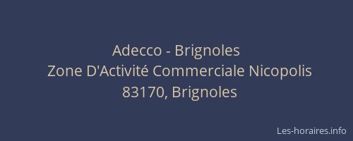 Adecco - Brignoles