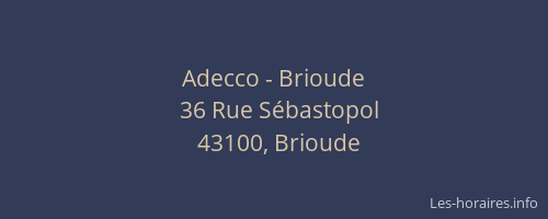 Adecco - Brioude