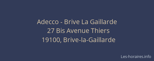 Adecco - Brive La Gaillarde