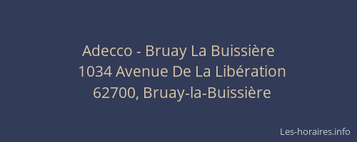Adecco - Bruay La Buissière