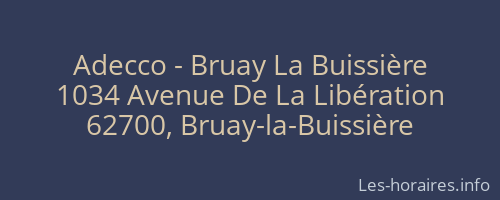 Adecco - Bruay La Buissière