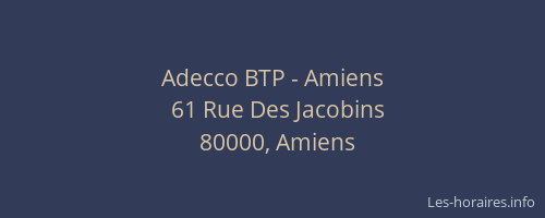 Adecco BTP - Amiens