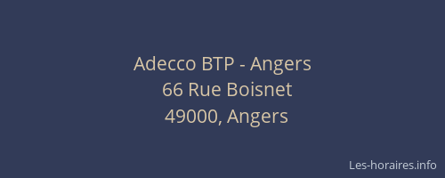Adecco BTP - Angers