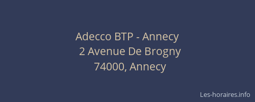 Adecco BTP - Annecy