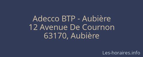 Adecco BTP - Aubière