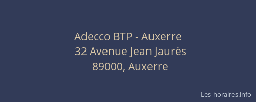 Adecco BTP - Auxerre