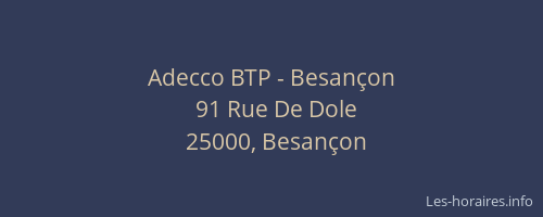 Adecco BTP - Besançon