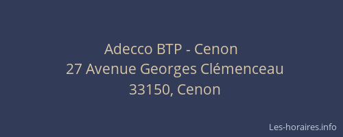 Adecco BTP - Cenon