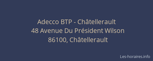 Adecco BTP - Châtellerault