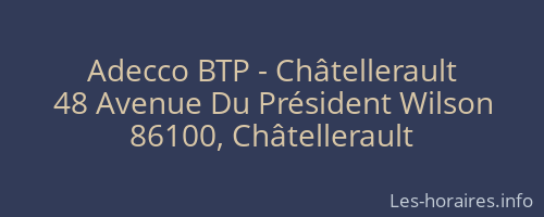 Adecco BTP - Châtellerault