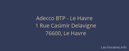 Adecco BTP - Le Havre