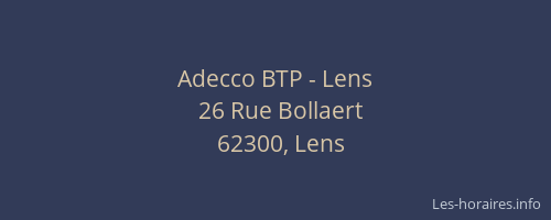 Adecco BTP - Lens
