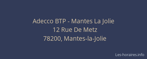 Adecco BTP - Mantes La Jolie