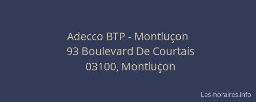 Adecco BTP - Montluçon