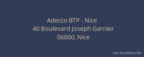 Adecco BTP - Nice