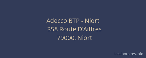 Adecco BTP - Niort