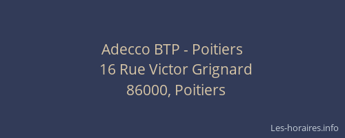 Adecco BTP - Poitiers