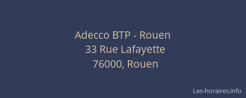 Adecco BTP - Rouen