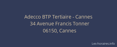 Adecco BTP Tertiaire - Cannes