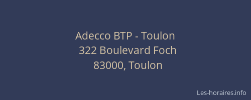 Adecco BTP - Toulon