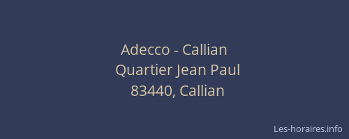 Adecco - Callian