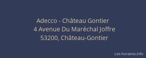 Adecco - Château Gontier
