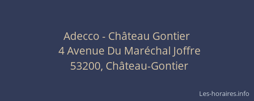 Adecco - Ch&acirc;teau Gontier
