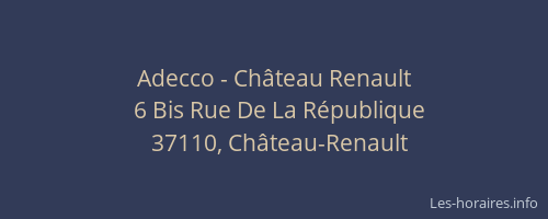 Adecco - Château Renault
