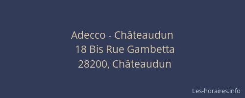 Adecco - Ch&acirc;teaudun