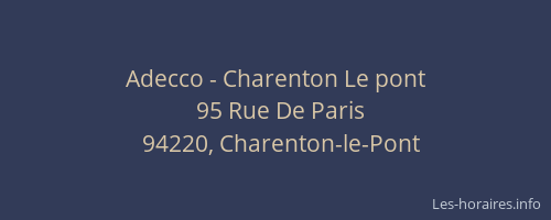 Adecco - Charenton Le pont