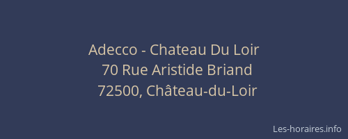 Adecco - Chateau Du Loir