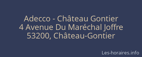 Adecco - Château Gontier