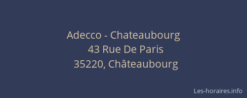 Adecco - Chateaubourg