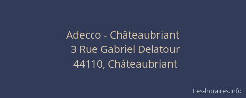 Adecco - Châteaubriant