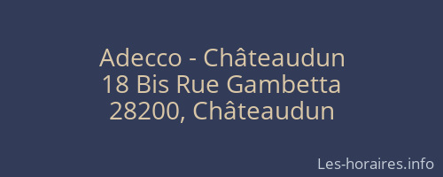 Adecco - Châteaudun