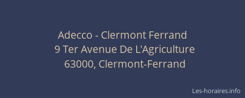 Adecco - Clermont Ferrand