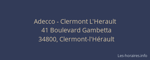 Adecco - Clermont L'Herault