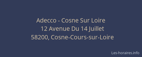 Adecco - Cosne Sur Loire