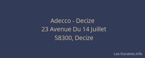 Adecco - Decize